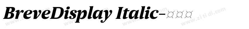 BreveDisplay Italic字体转换